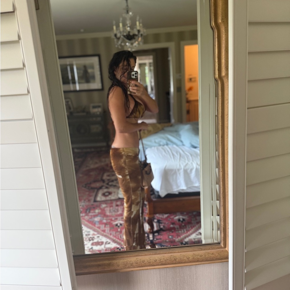 Gucci tie-dye suede pants with matching bikini top. Vintage - Picture 4 of 16